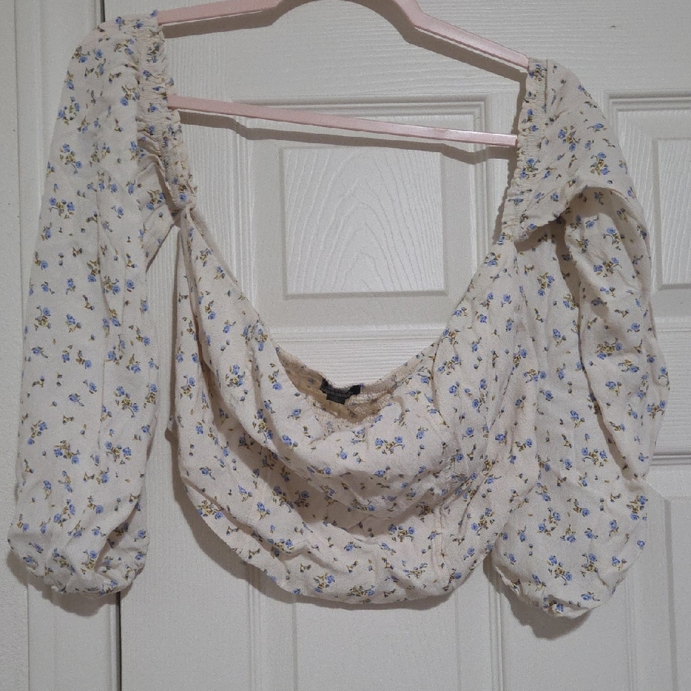 Wild Fable Cream Floral Blouse